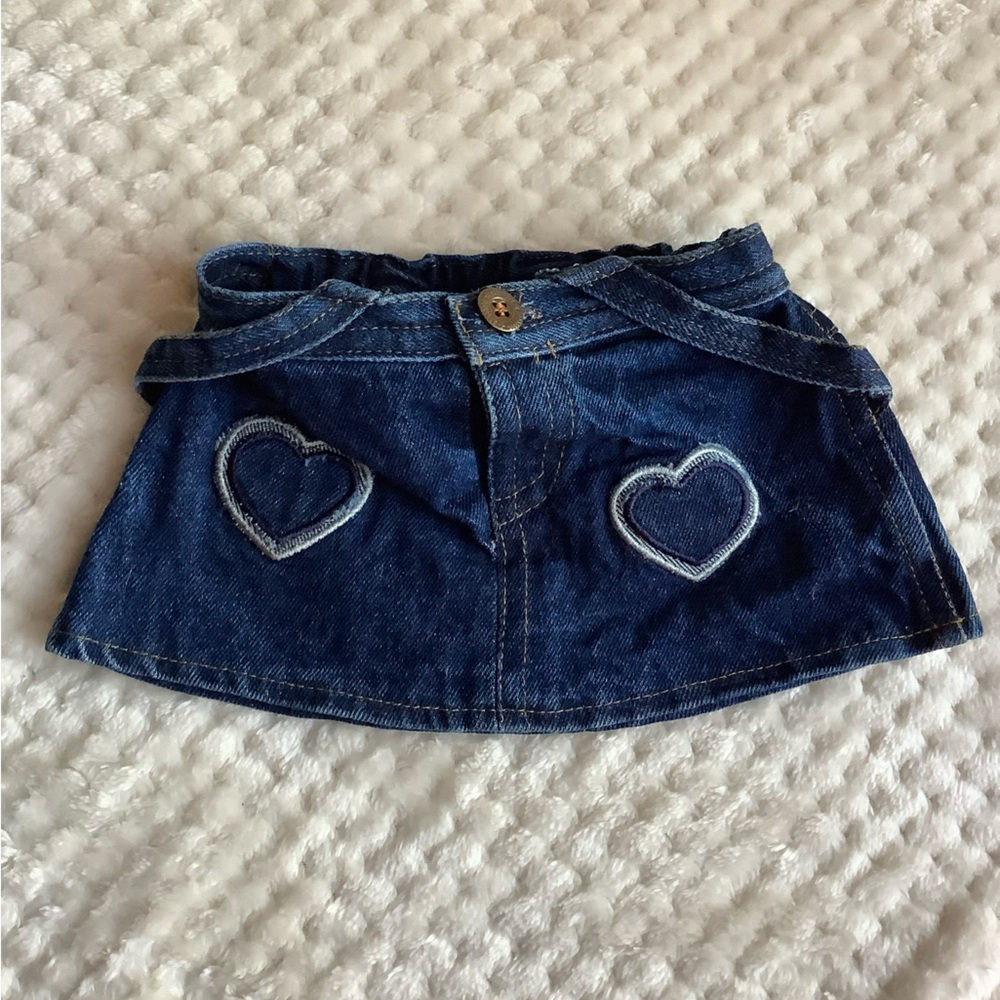Bear Factory Denim Skirt with Heart Pockets Bear Clothing